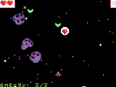 Animation of final space asteroid game