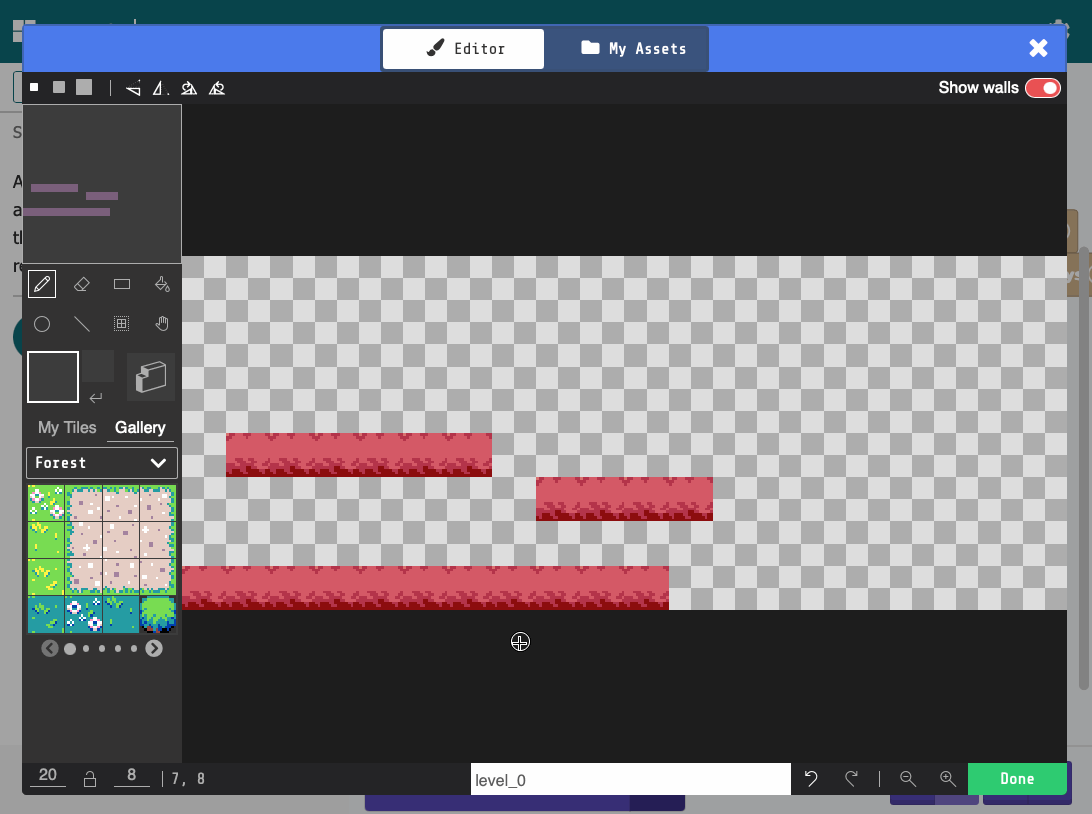 Animation showing completion of this step